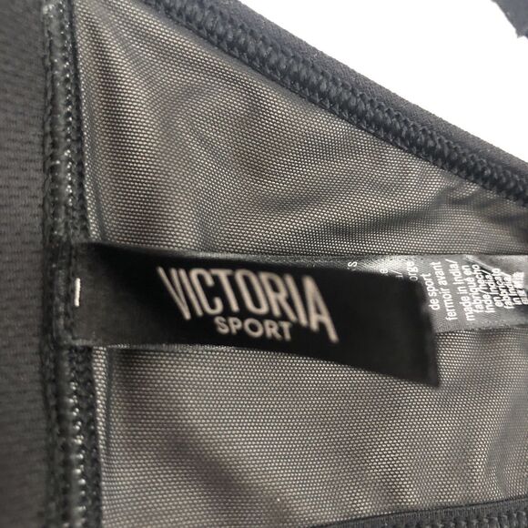 VICTORIA'S SECRET Knockout Black White 2 In 1 Sports Bra Front Closure Size 36C - Picture 9 of 13